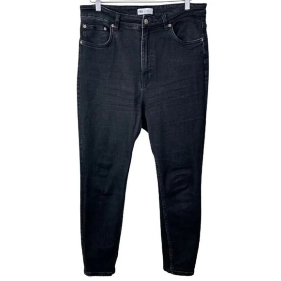 Zara Womens Size 14  High Rise Dark Wash Jeans - Picture 1 of 13